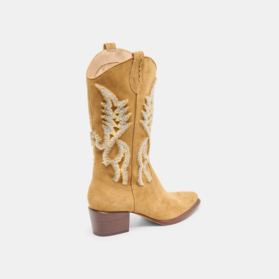 vila boots karamell-wildleder