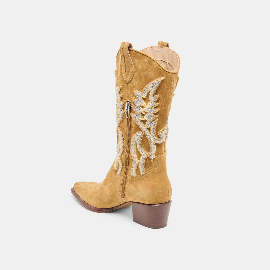 vila boots karamell-wildleder