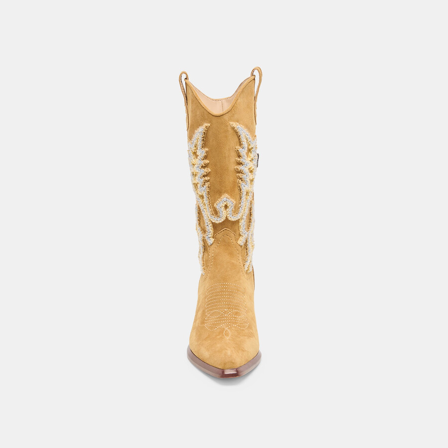 vila boots karamell-wildleder