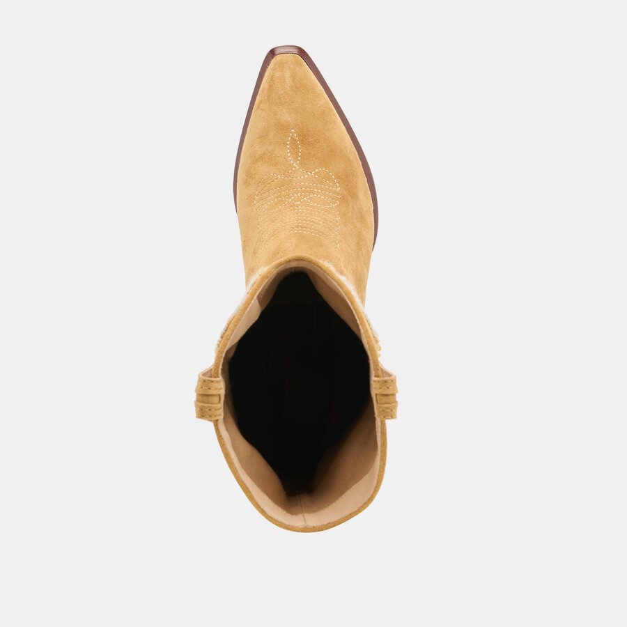 vila boots karamell-wildleder