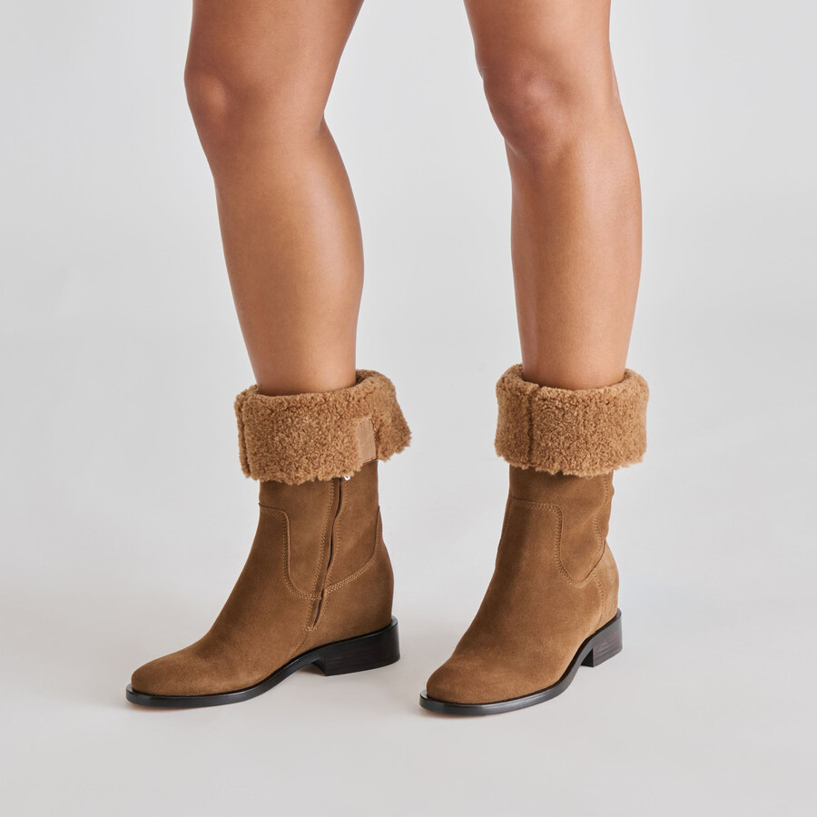 kedra h2o stiefel aus kastanienbraunem wildleder