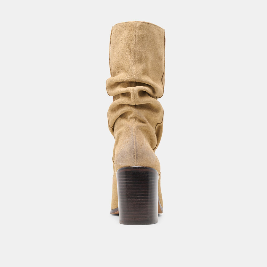 talina boots dunkeltaupe wildleder