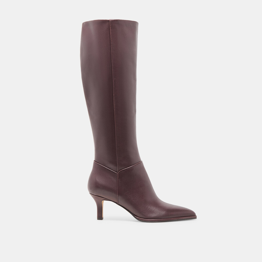 aldy stiefel mit weitem schaft maulbeerleder