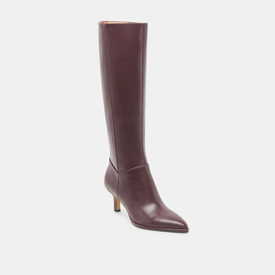aldy stiefel mit weitem schaft maulbeerleder