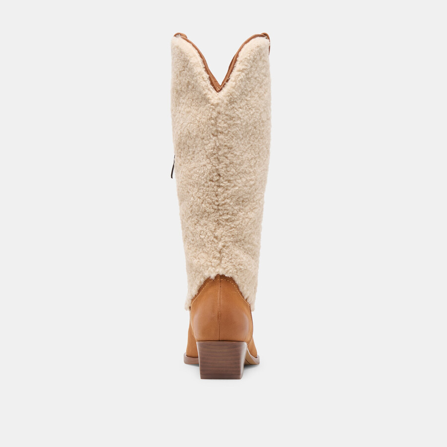 mykel plüschstiefel karamell nubuk