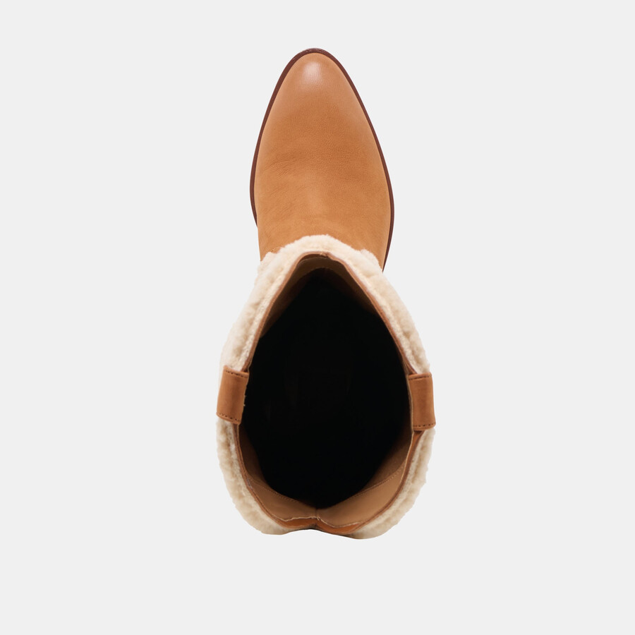 mykel plüschstiefel karamell nubuk