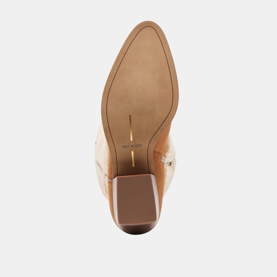 mykel plüschstiefel karamell nubuk