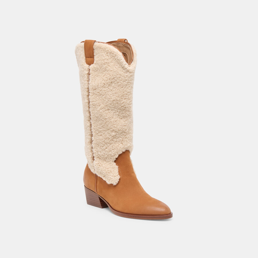 mykel plüschstiefel karamell nubuk