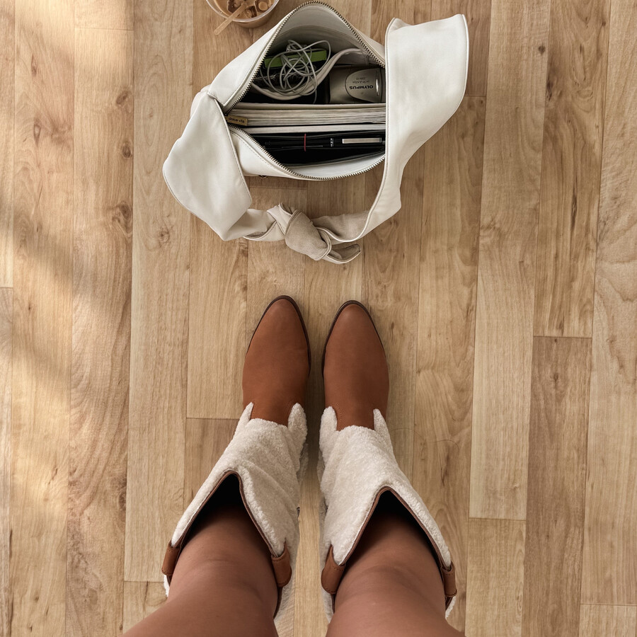 mykel plüschstiefel karamell nubuk