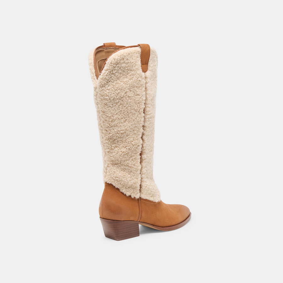 mykel plüschstiefel karamell nubuk