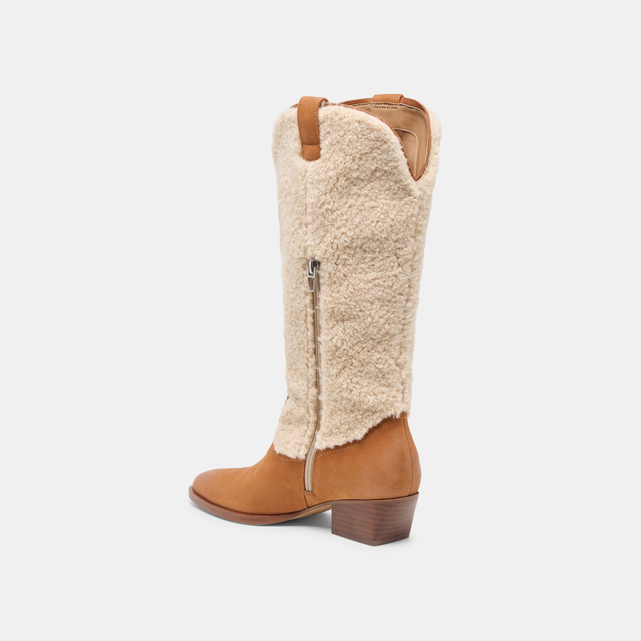 mykel plüschstiefel karamell nubuk