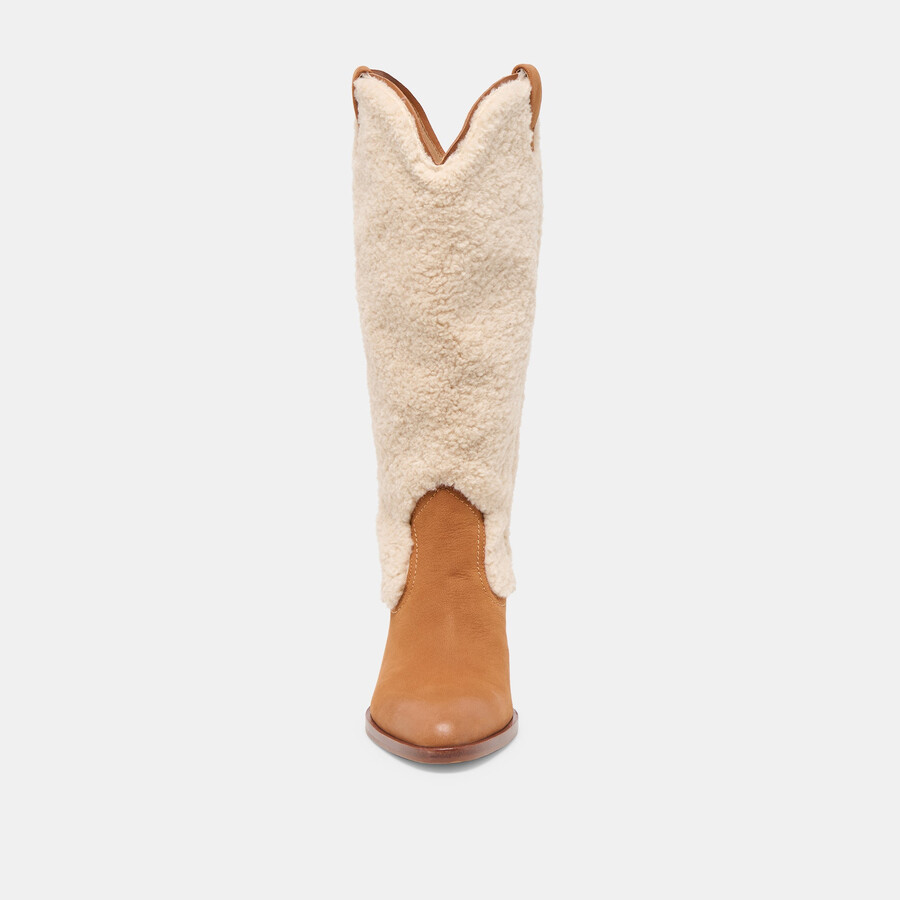mykel plüschstiefel karamell nubuk
