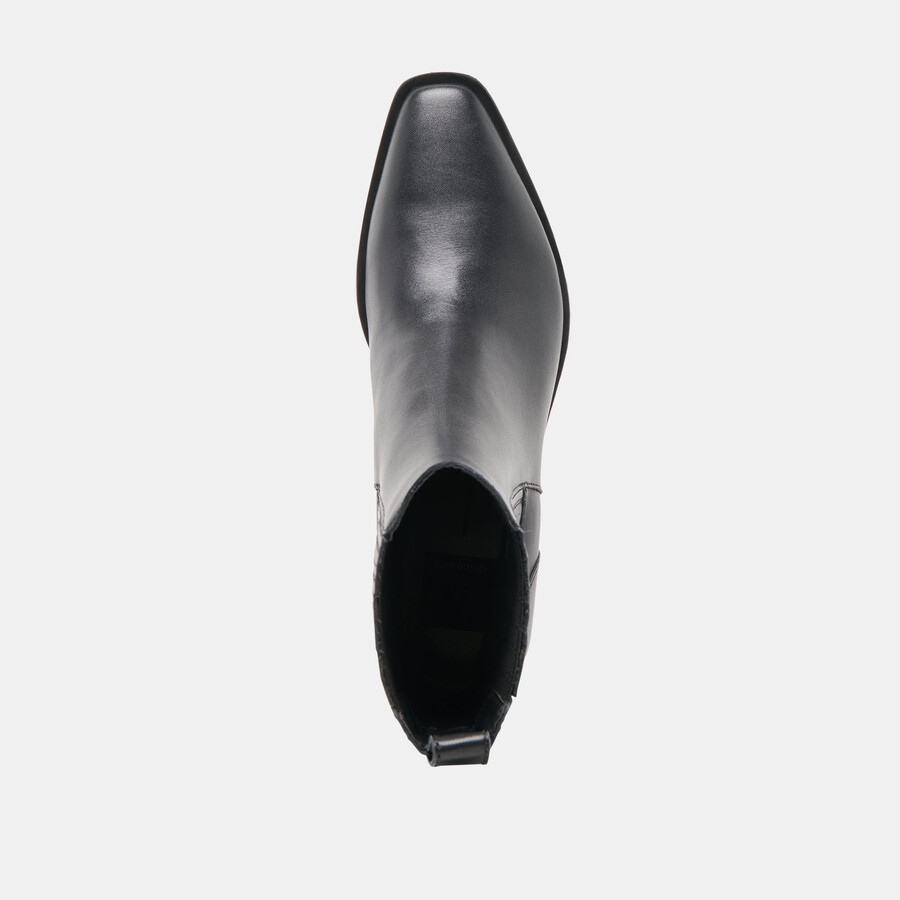 faint h2o stiefeletten aus schwarzem leder