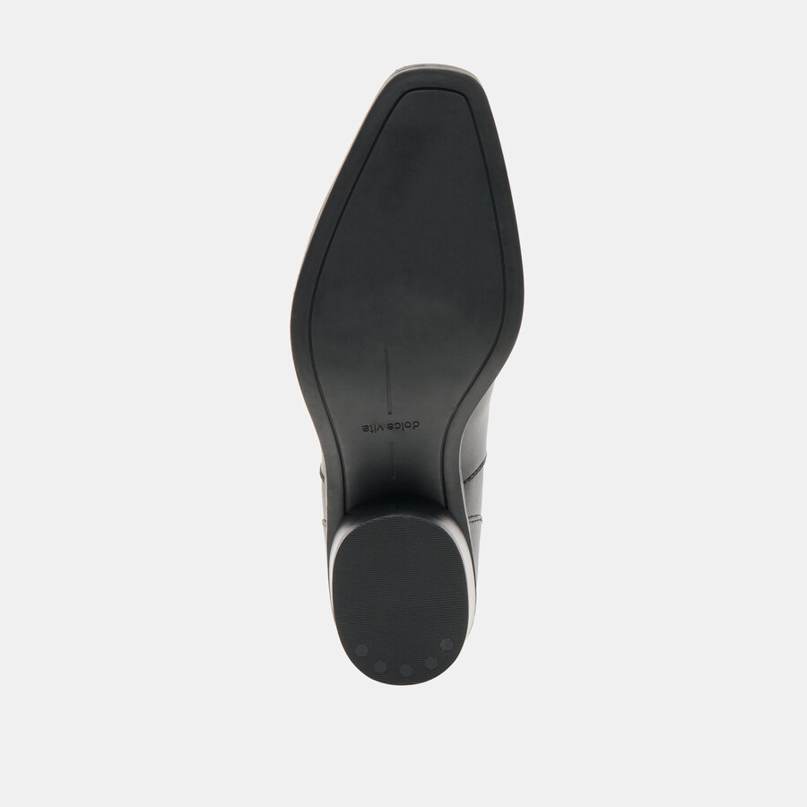 faint h2o stiefeletten aus schwarzem leder