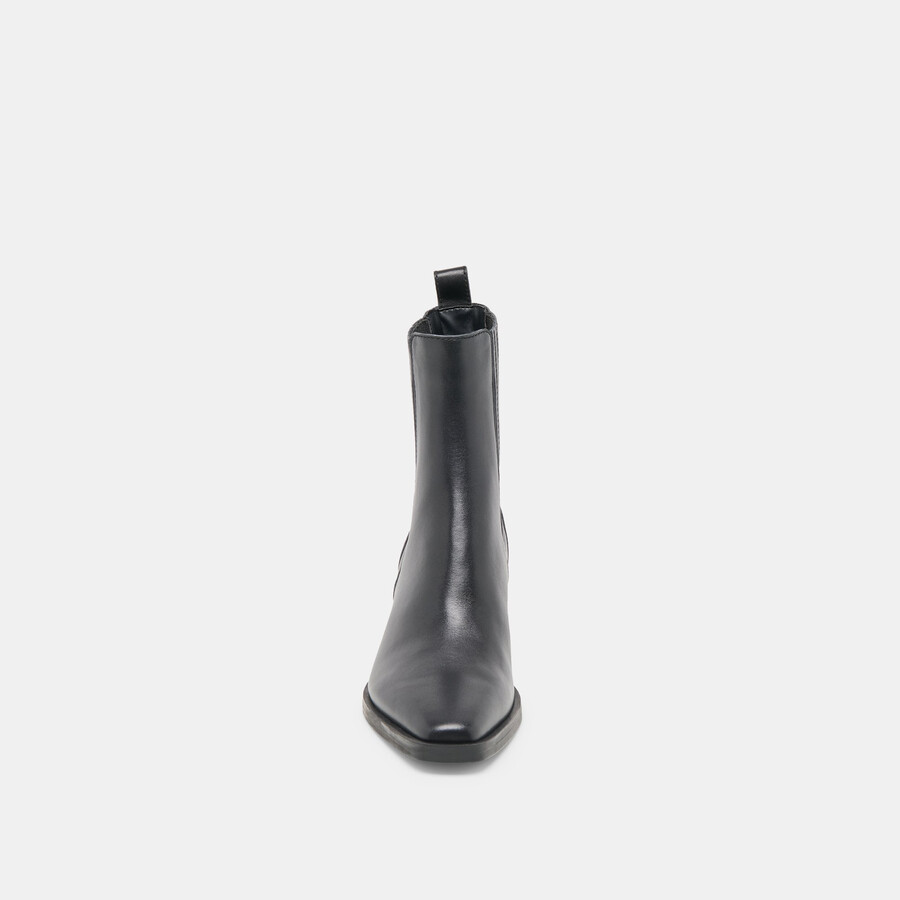 faint h2o stiefeletten aus schwarzem leder
