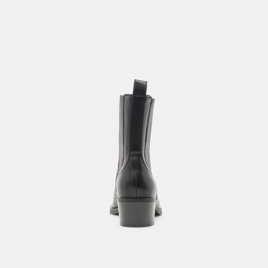 faint h2o stiefeletten aus schwarzem leder