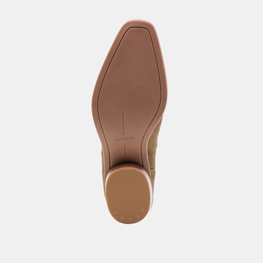 faint h2o stiefeletten aus olivgrünem wildleder
