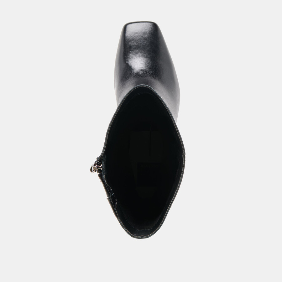 riggs stiefel aus schwarzem leder