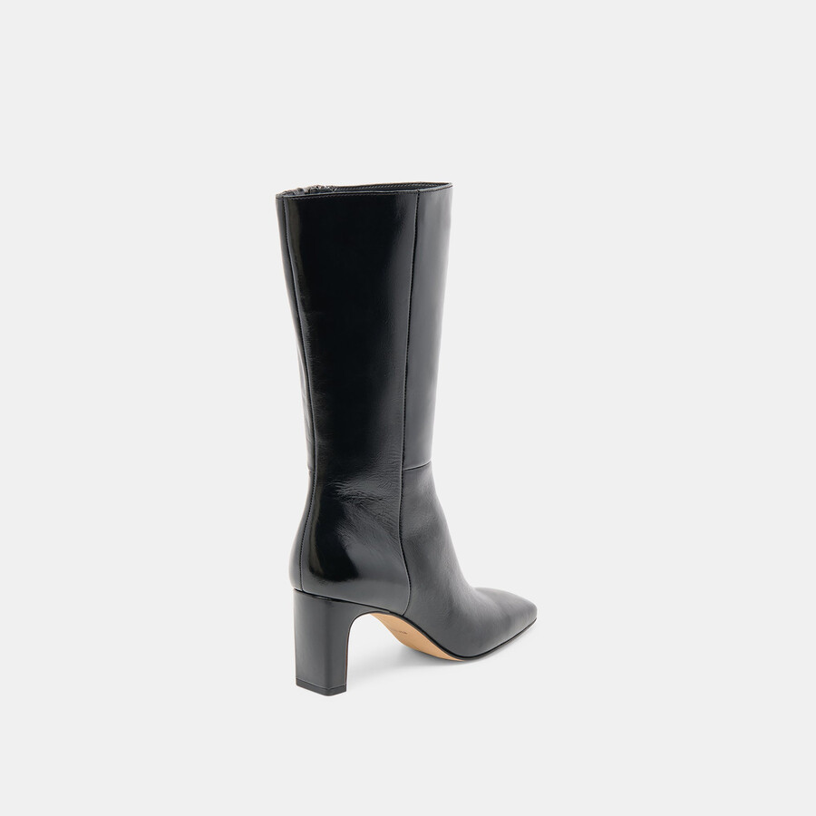 riggs stiefel aus schwarzem leder