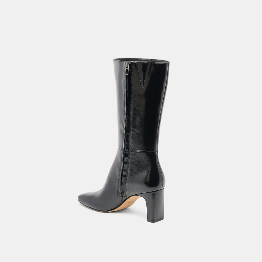 riggs stiefel aus schwarzem leder