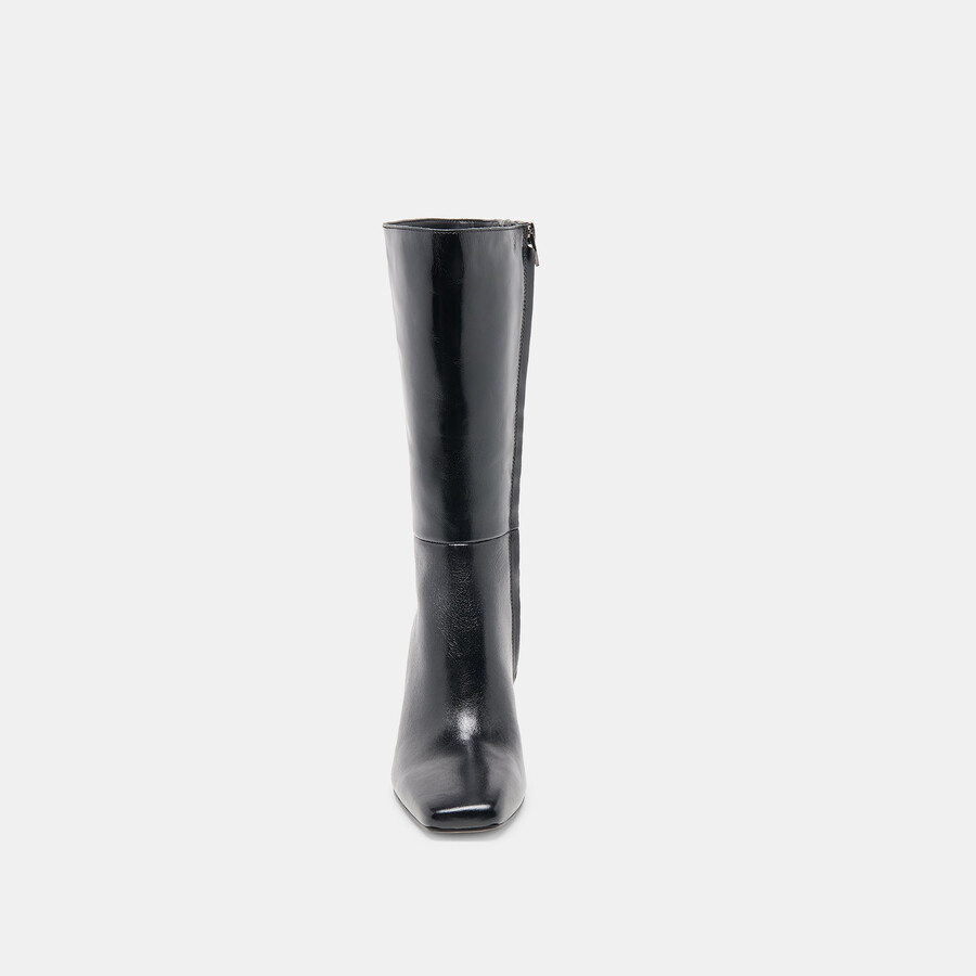 riggs stiefel aus schwarzem leder