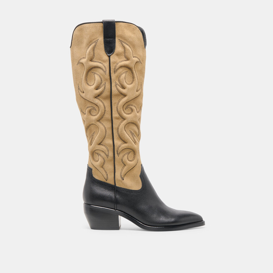 mirla boots schwarz mehrfarbiges leder