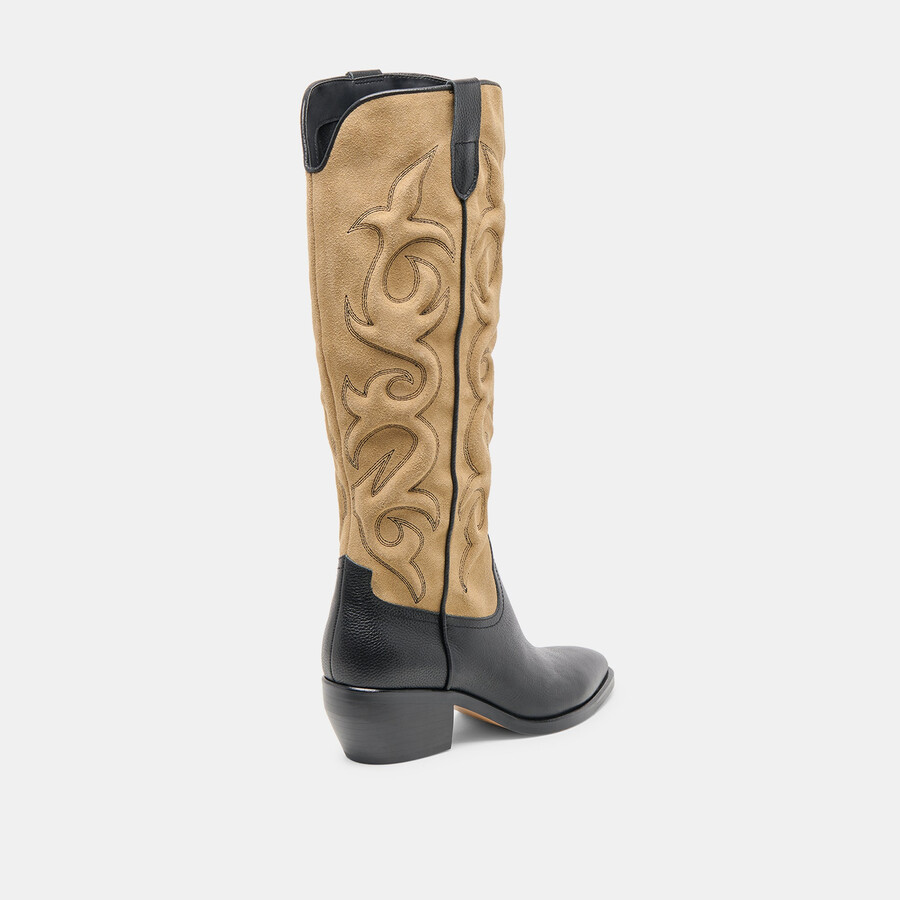 mirla boots schwarz mehrfarbiges leder