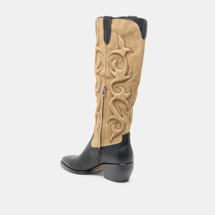 mirla boots schwarz mehrfarbiges leder
