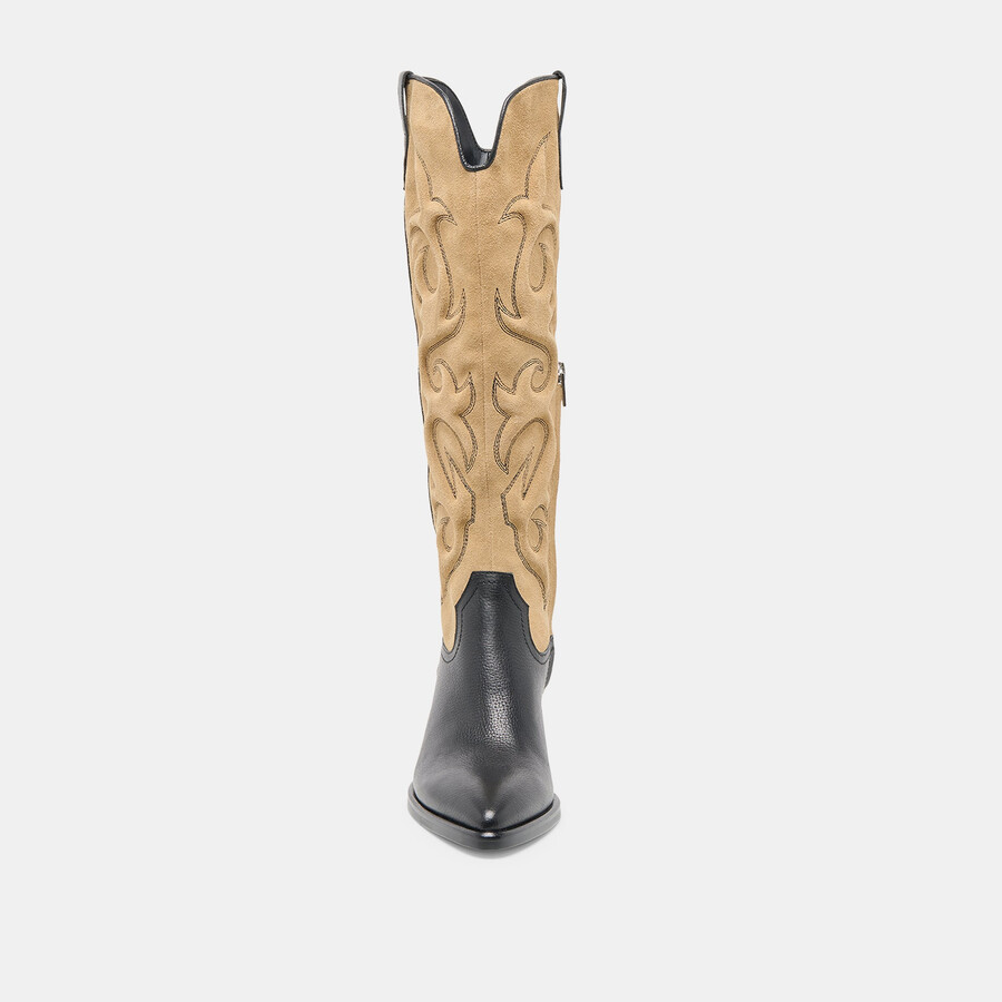 mirla boots schwarz mehrfarbiges leder