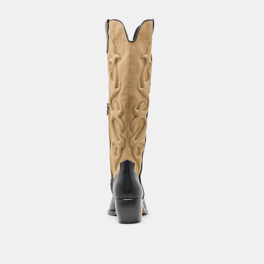 mirla boots schwarz mehrfarbiges leder