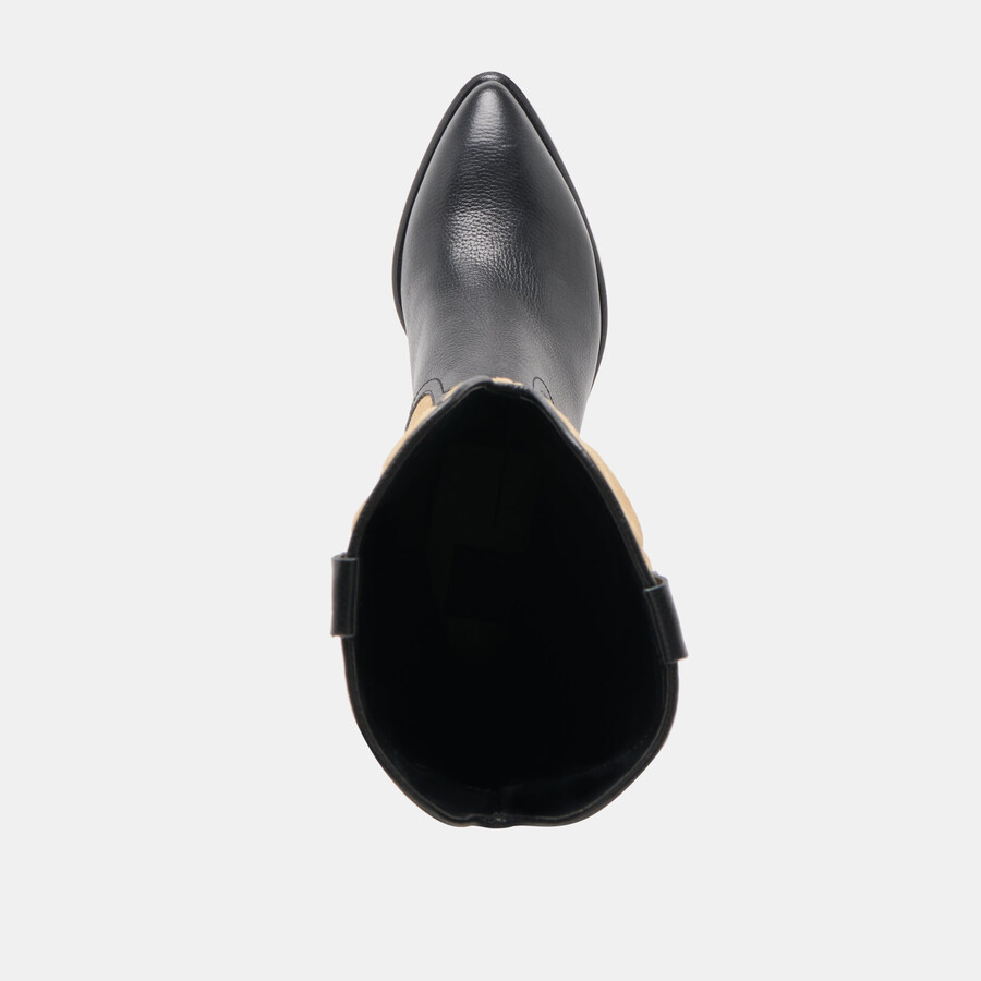 mirla boots schwarz mehrfarbiges leder