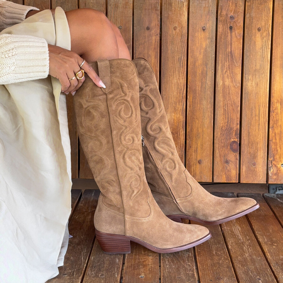 mirla boots hellbraunes wildleder
