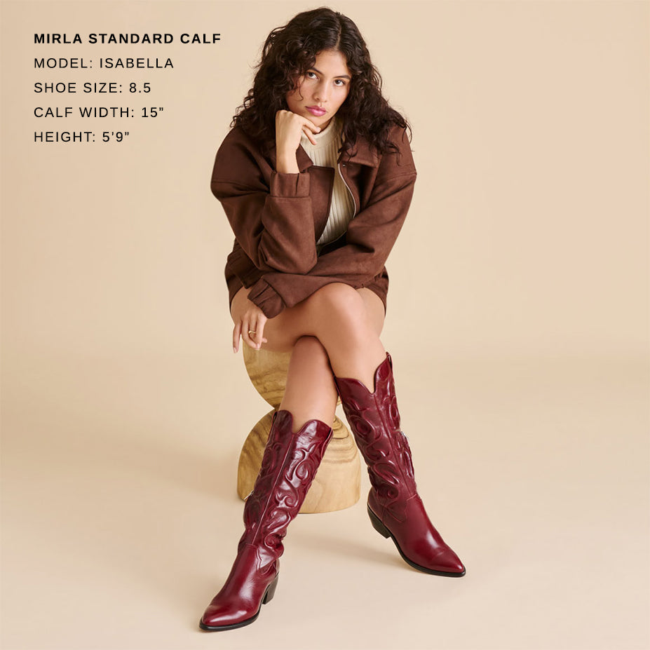 mirla boots oxblood leder