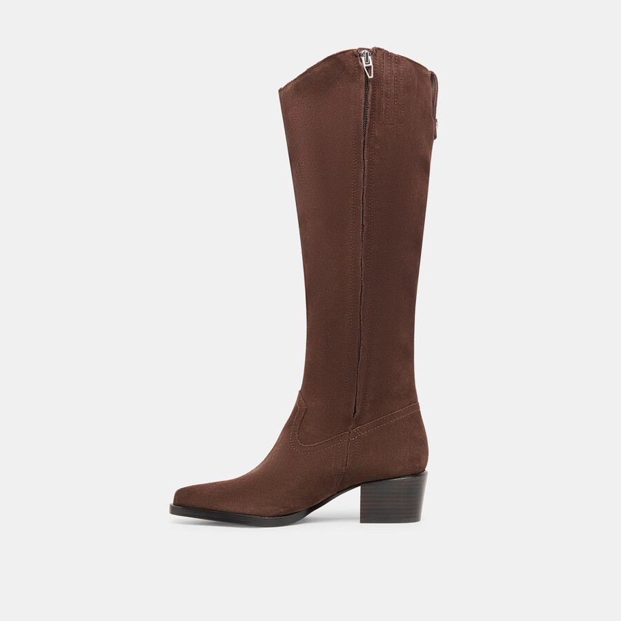 virona h2o stiefel mit weitem schaft dunkelbraunes wildleder