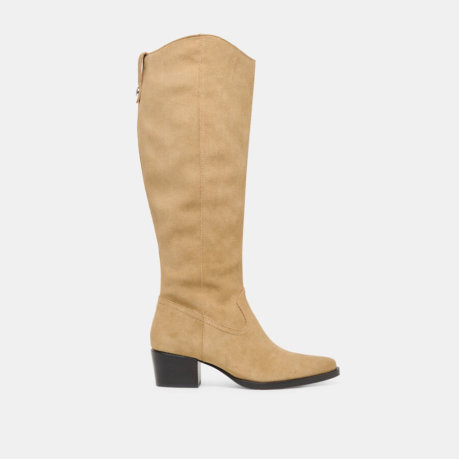 virona h2o stiefel mit weitem schaft dunkeltaupefarbenes wildleder