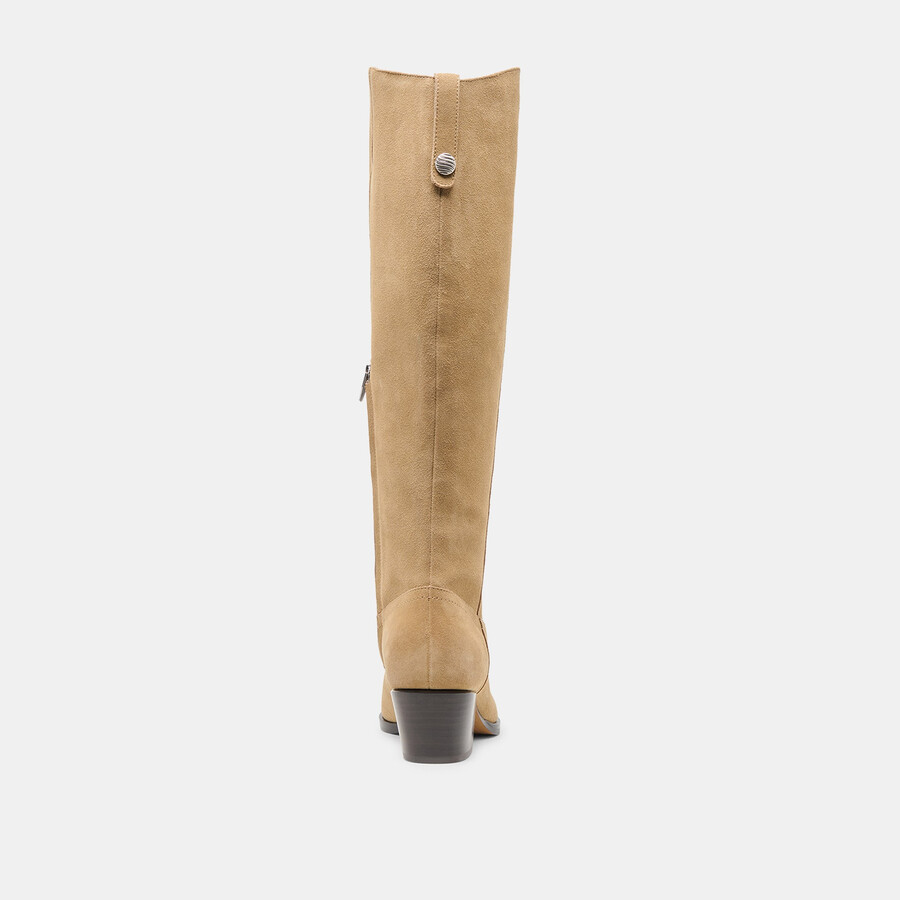 virona h2o stiefel mit weitem schaft dunkeltaupefarbenes wildleder