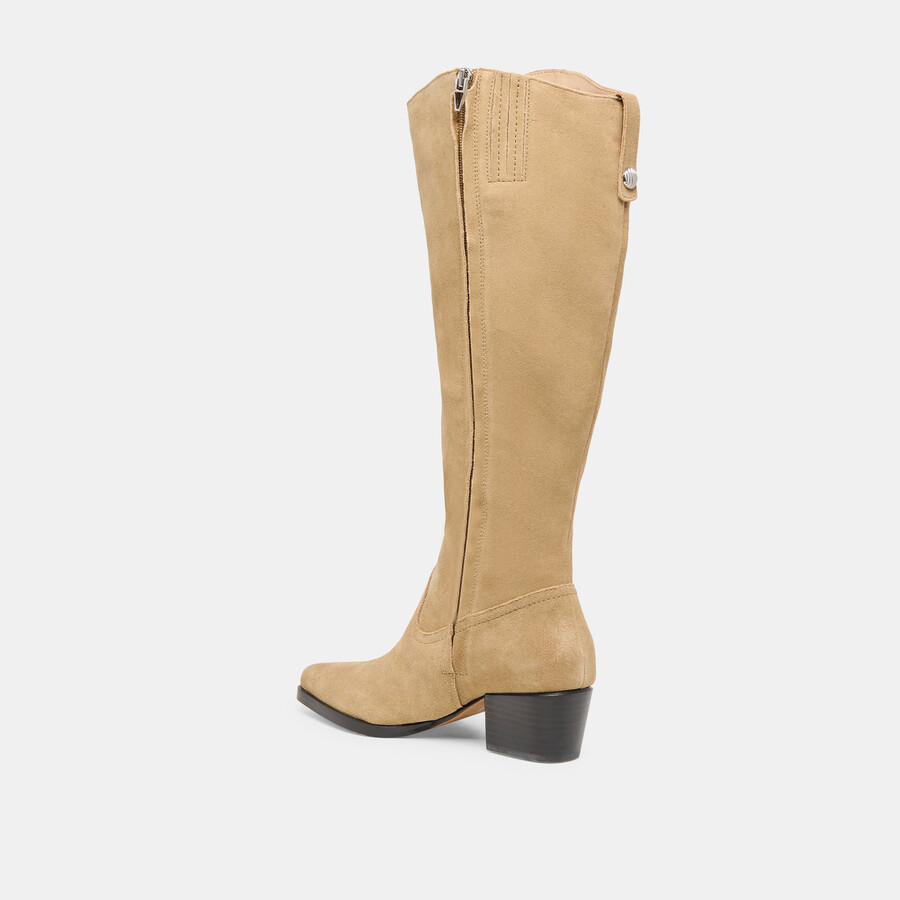 virona h2o stiefel mit weitem schaft dunkeltaupefarbenes wildleder