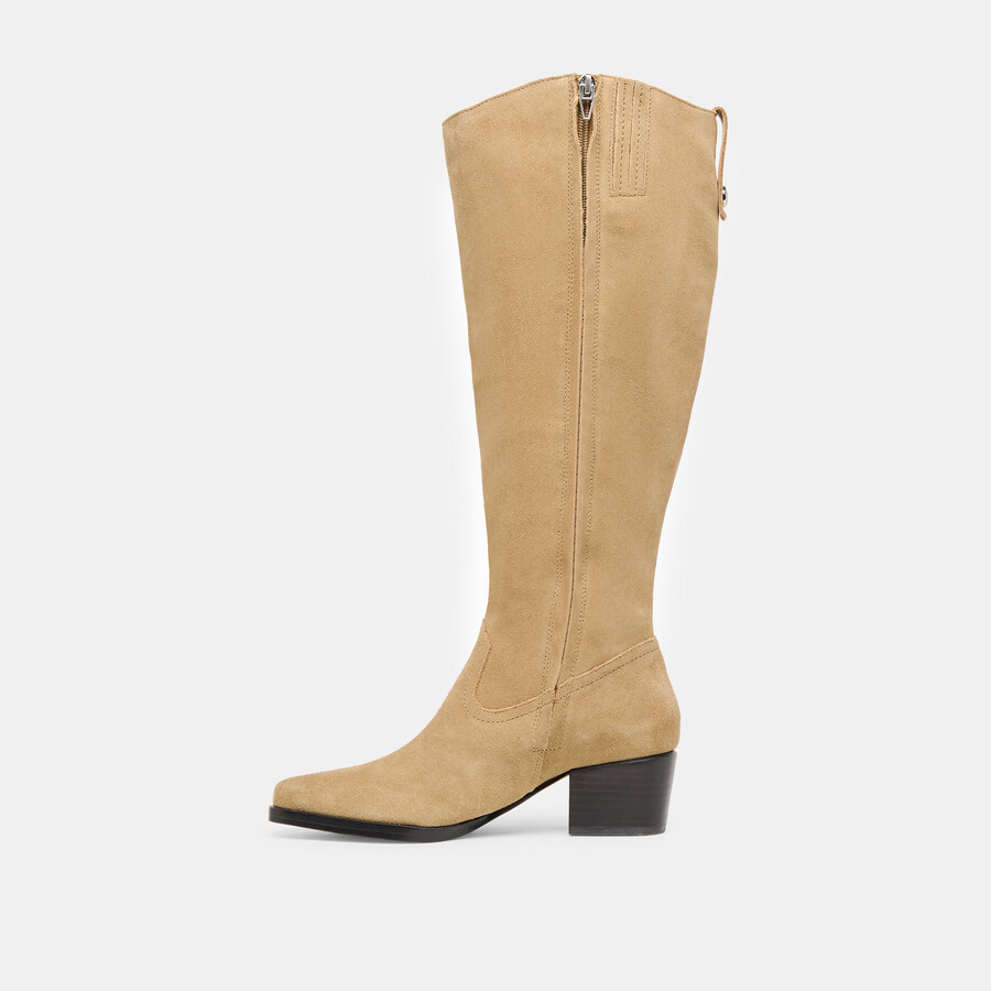 virona h2o stiefel mit weitem schaft dunkeltaupefarbenes wildleder