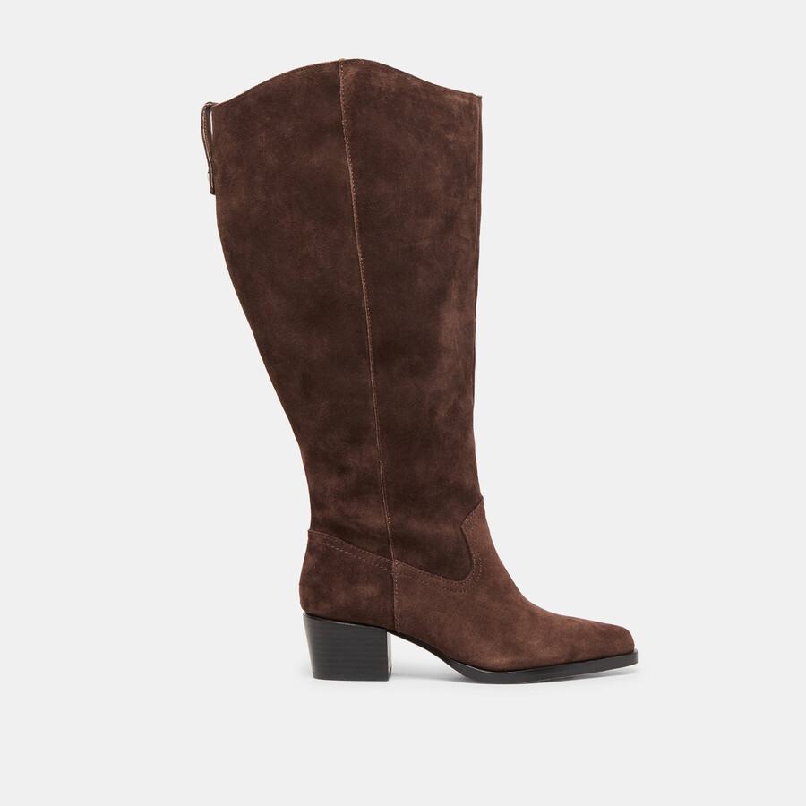 virona h2o stiefel mit extraweiter kalbsweite dunkelbraunes wildleder
