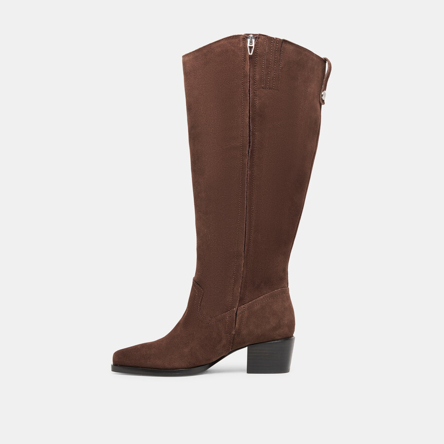 virona h2o stiefel mit extraweiter kalbsweite dunkelbraunes wildleder