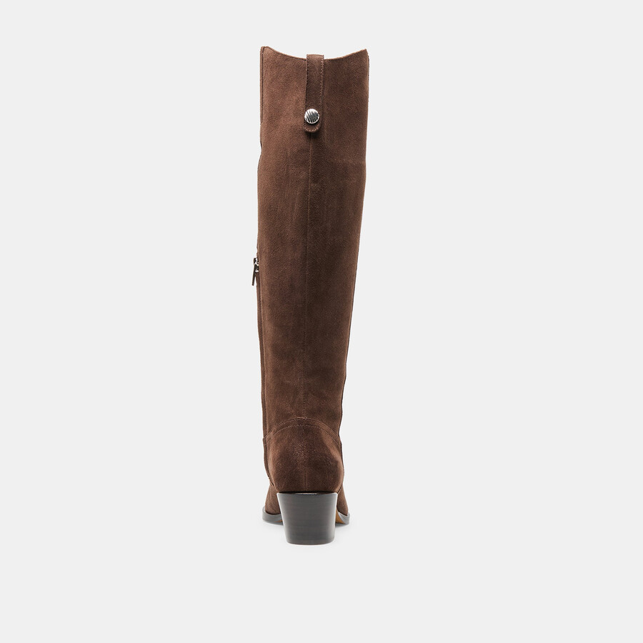 virona h2o stiefel mit extraweiter kalbsweite dunkelbraunes wildleder