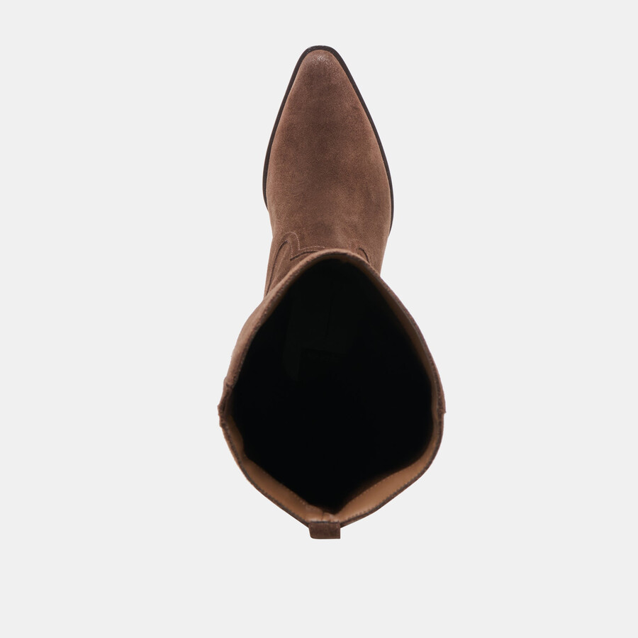 virona h2o stiefel mit extraweiter kalbsweite dunkelbraunes wildleder