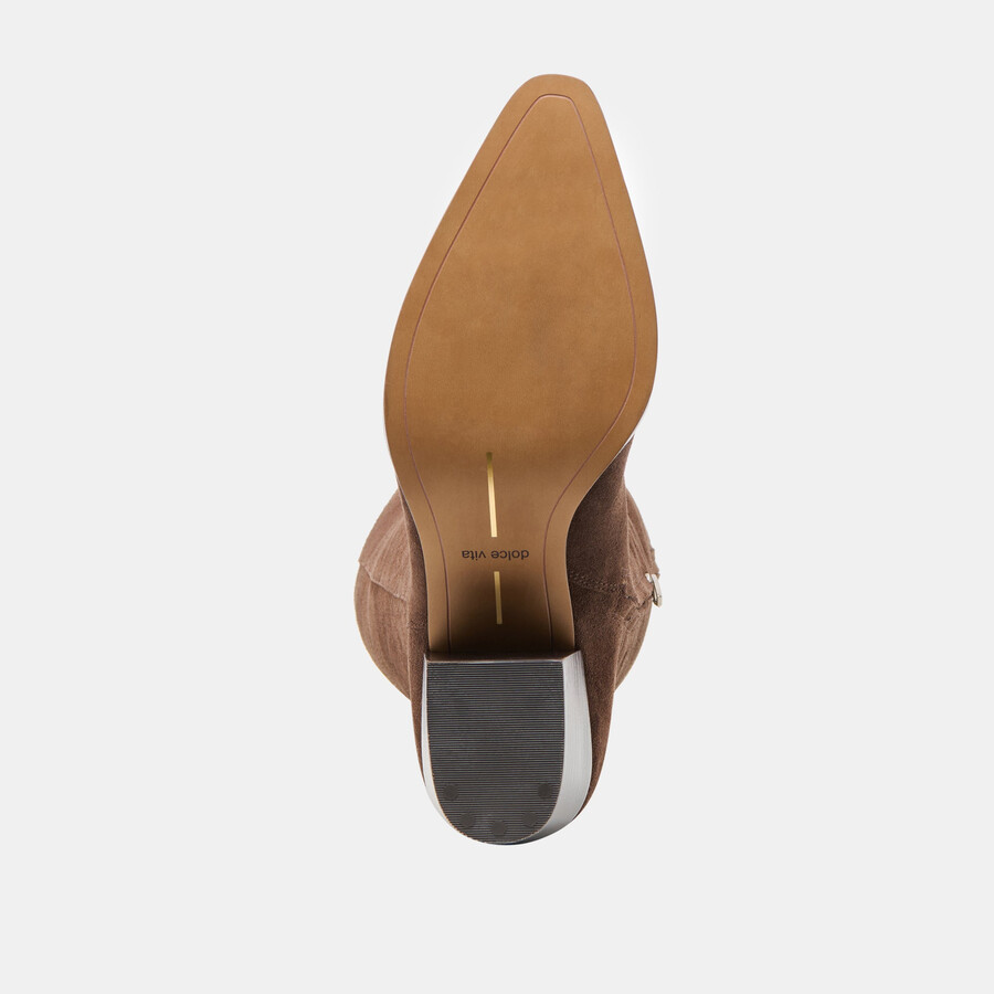 virona h2o stiefel mit extraweiter kalbsweite dunkelbraunes wildleder