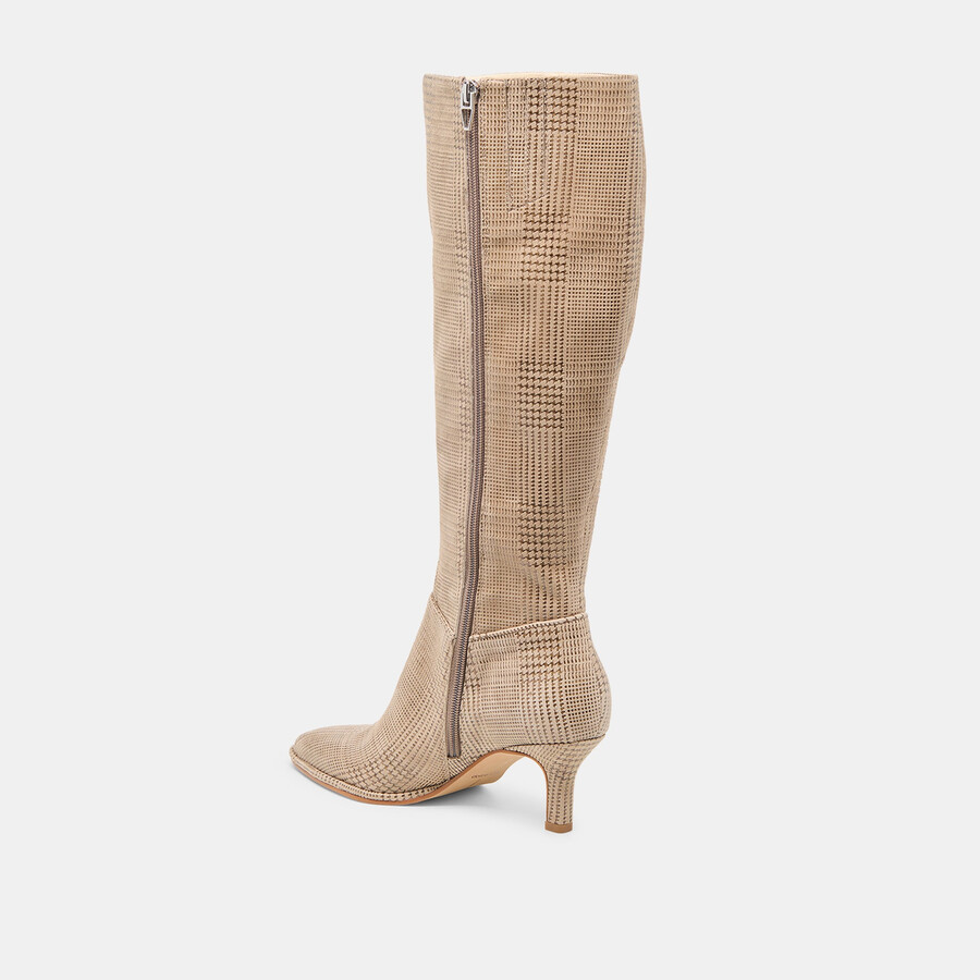 aldy boots wildleder mit fischgrätmuster