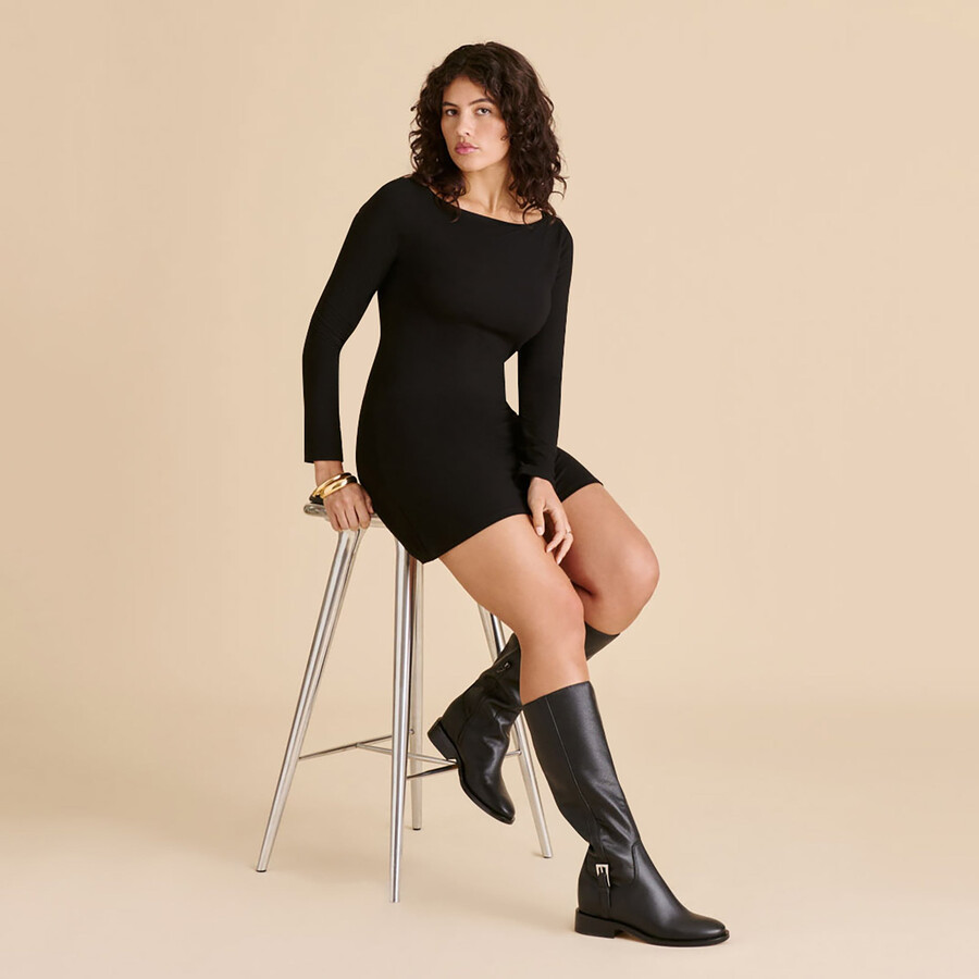kilian h2o stiefel aus schwarzem leder