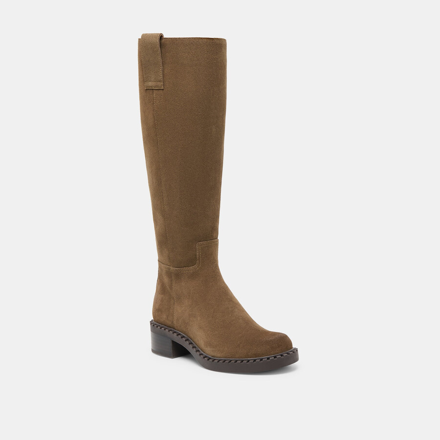glory h2o stiefel mit weitem schaft olivgrünes wildleder