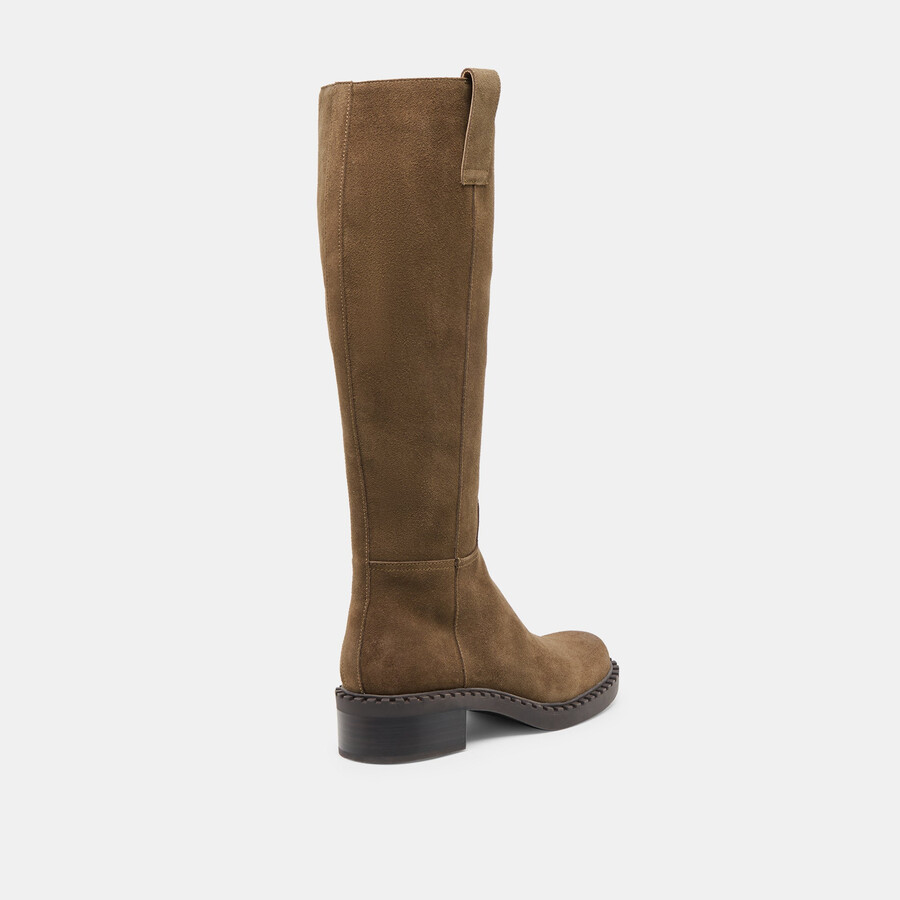 glory h2o stiefel mit weitem schaft olivgrünes wildleder
