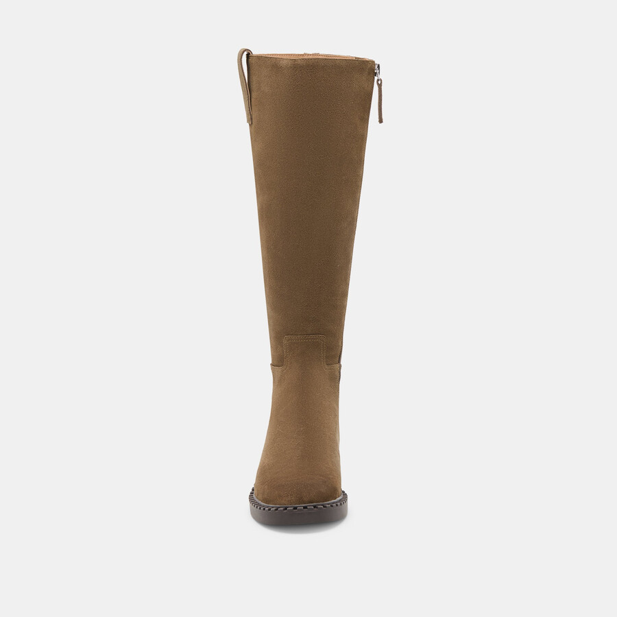 glory h2o stiefel mit weitem schaft olivgrünes wildleder