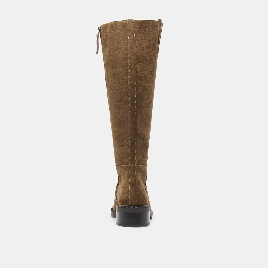 glory h2o stiefel mit weitem schaft olivgrünes wildleder