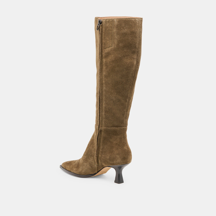 auggie boots olive suede
